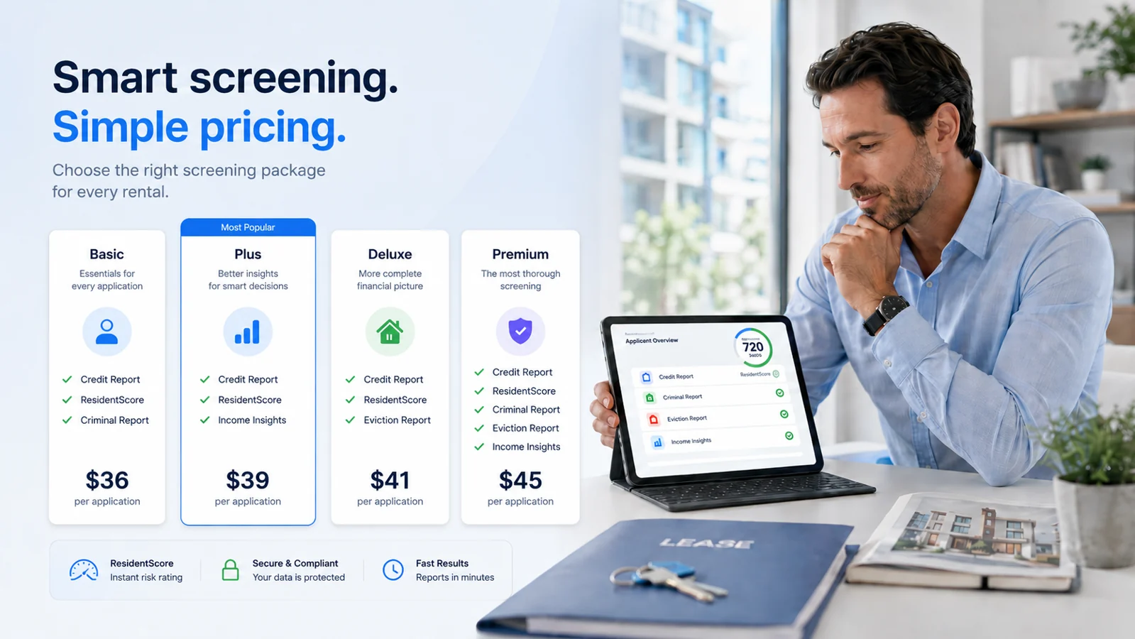 SmartScreen tenant screening pricing image