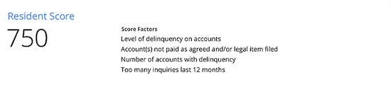 Residentscore of 750 - The Smart Choice for Tenant Screening  - The Smart Choice for Tenant Screening 